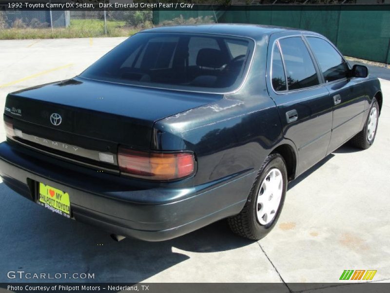 Dark Emerald Green Pearl / Gray 1992 Toyota Camry DX Sedan