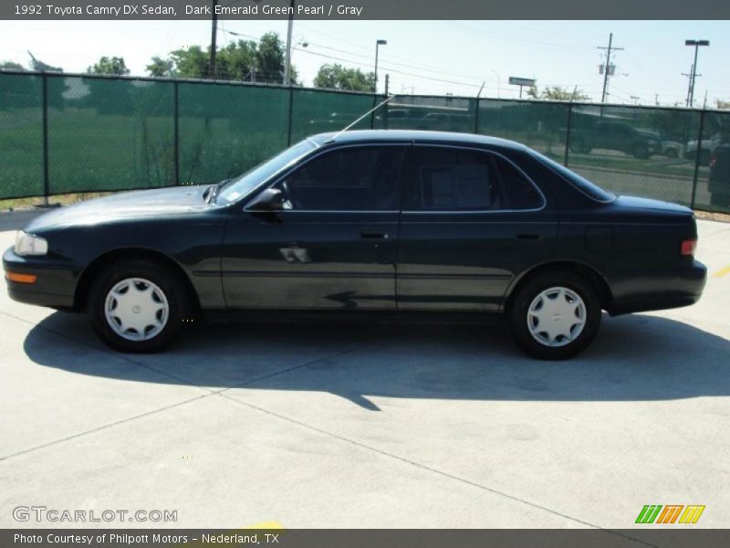 Dark Emerald Green Pearl / Gray 1992 Toyota Camry DX Sedan