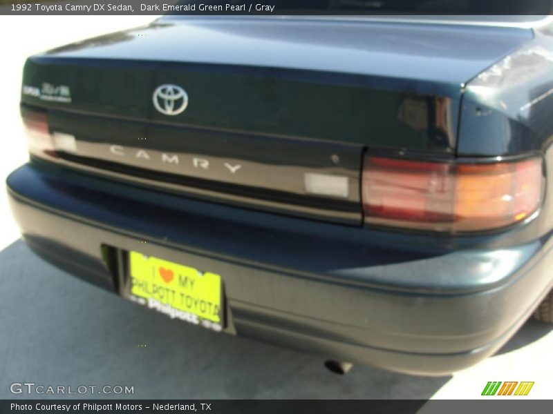 Dark Emerald Green Pearl / Gray 1992 Toyota Camry DX Sedan