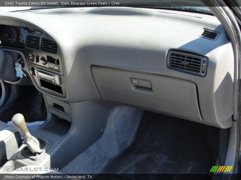 Dark Emerald Green Pearl / Gray 1992 Toyota Camry DX Sedan