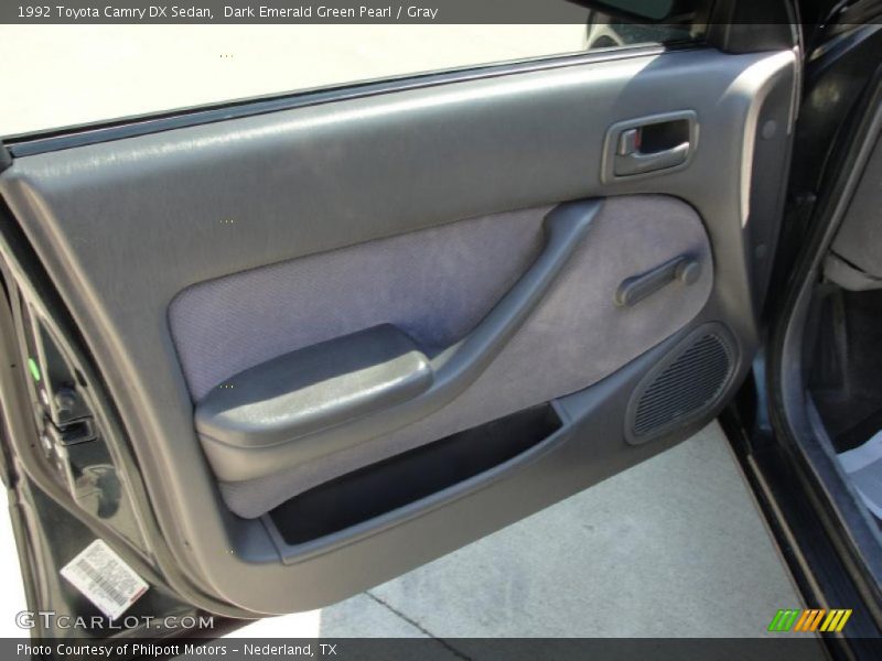 Dark Emerald Green Pearl / Gray 1992 Toyota Camry DX Sedan