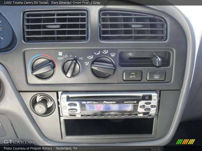 Dark Emerald Green Pearl / Gray 1992 Toyota Camry DX Sedan