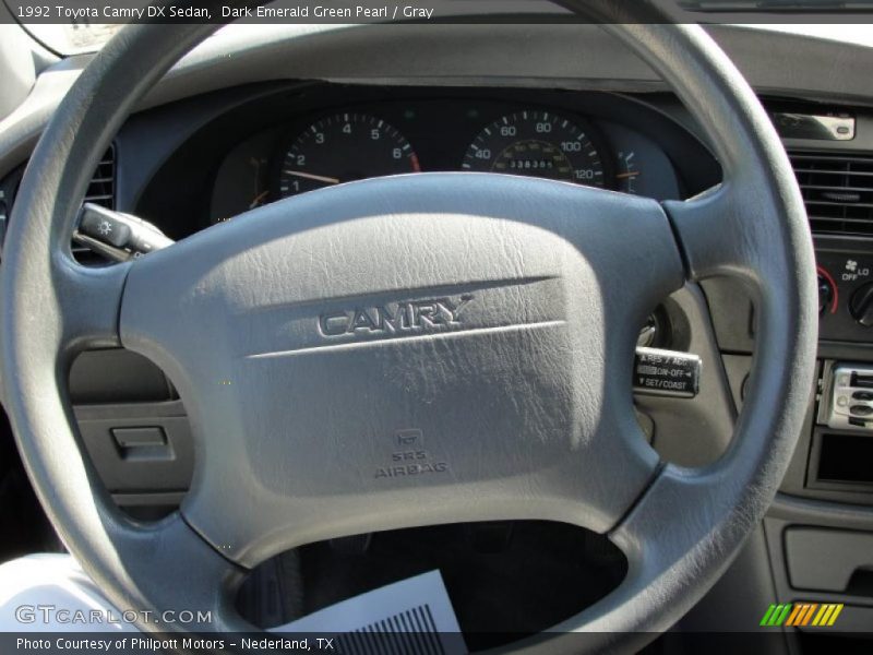 Dark Emerald Green Pearl / Gray 1992 Toyota Camry DX Sedan