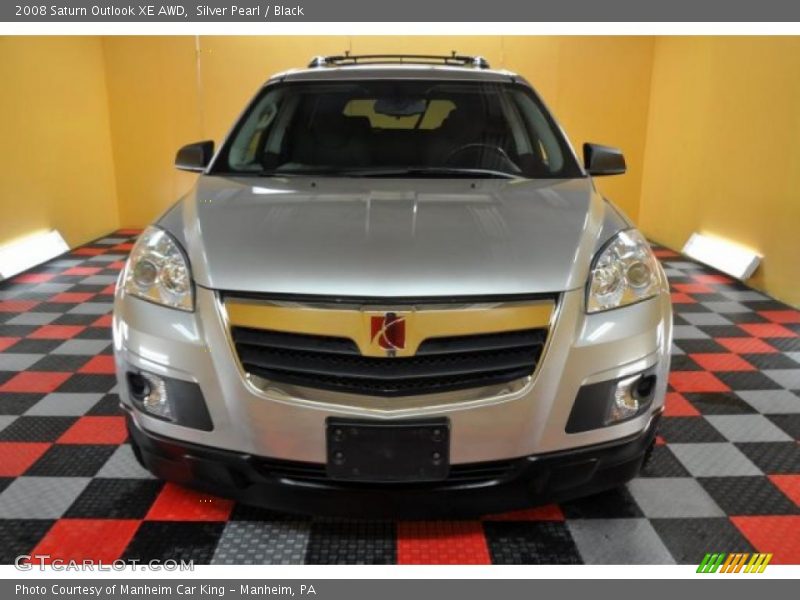 Silver Pearl / Black 2008 Saturn Outlook XE AWD