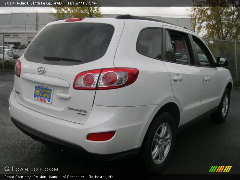 Pearl White / Gray 2010 Hyundai Santa Fe GLS 4WD