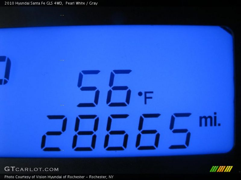 Pearl White / Gray 2010 Hyundai Santa Fe GLS 4WD