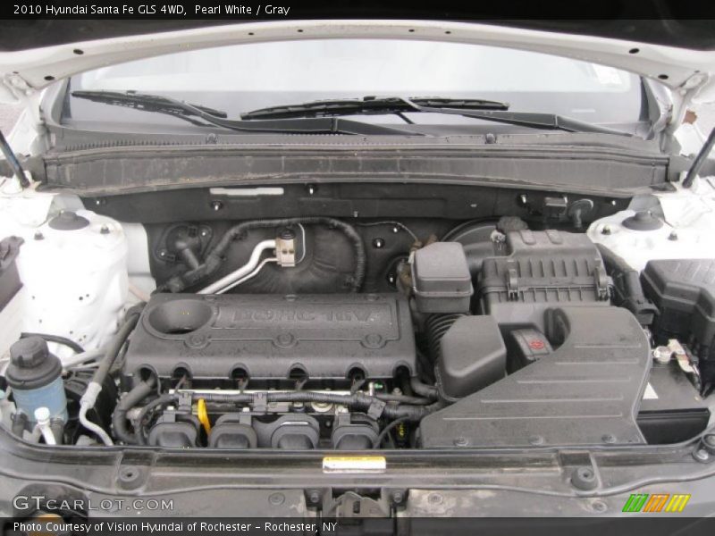 Pearl White / Gray 2010 Hyundai Santa Fe GLS 4WD