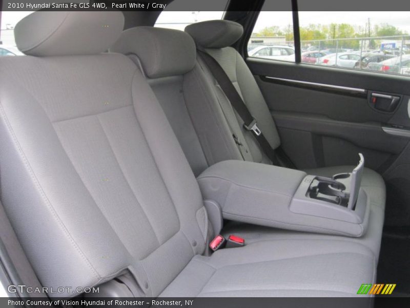 Pearl White / Gray 2010 Hyundai Santa Fe GLS 4WD