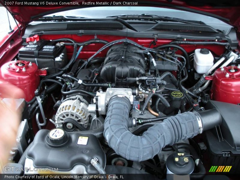 Redfire Metallic / Dark Charcoal 2007 Ford Mustang V6 Deluxe Convertible