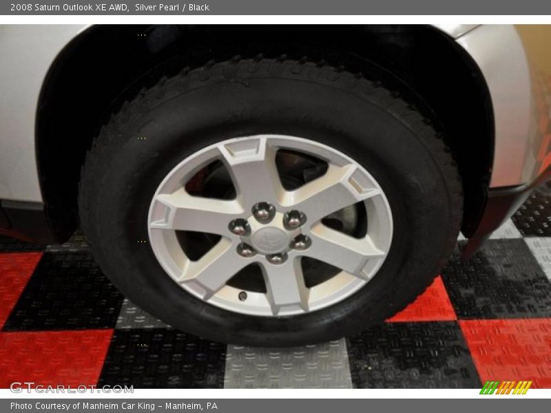 Silver Pearl / Black 2008 Saturn Outlook XE AWD