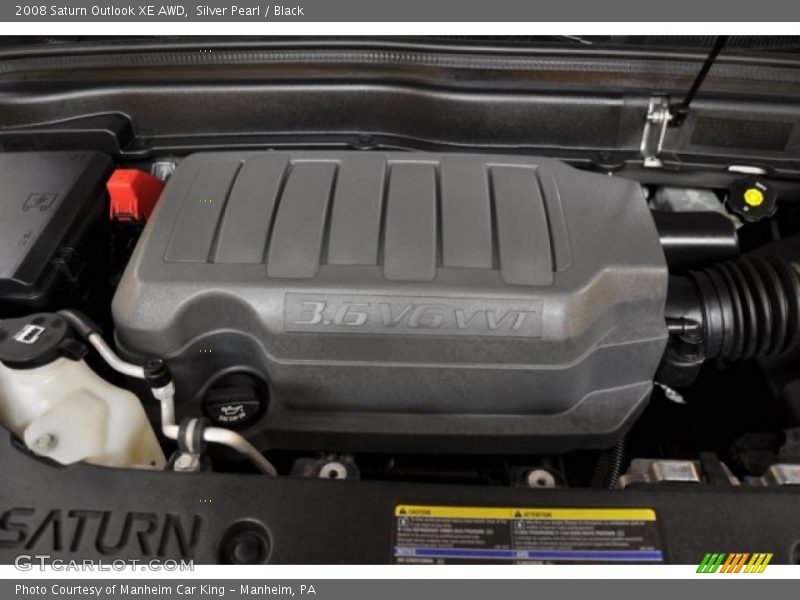 Silver Pearl / Black 2008 Saturn Outlook XE AWD