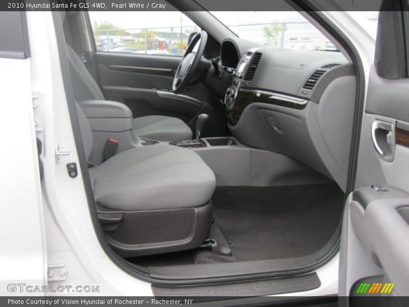 Pearl White / Gray 2010 Hyundai Santa Fe GLS 4WD