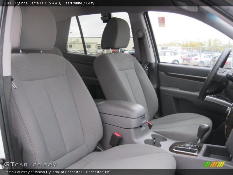 Pearl White / Gray 2010 Hyundai Santa Fe GLS 4WD