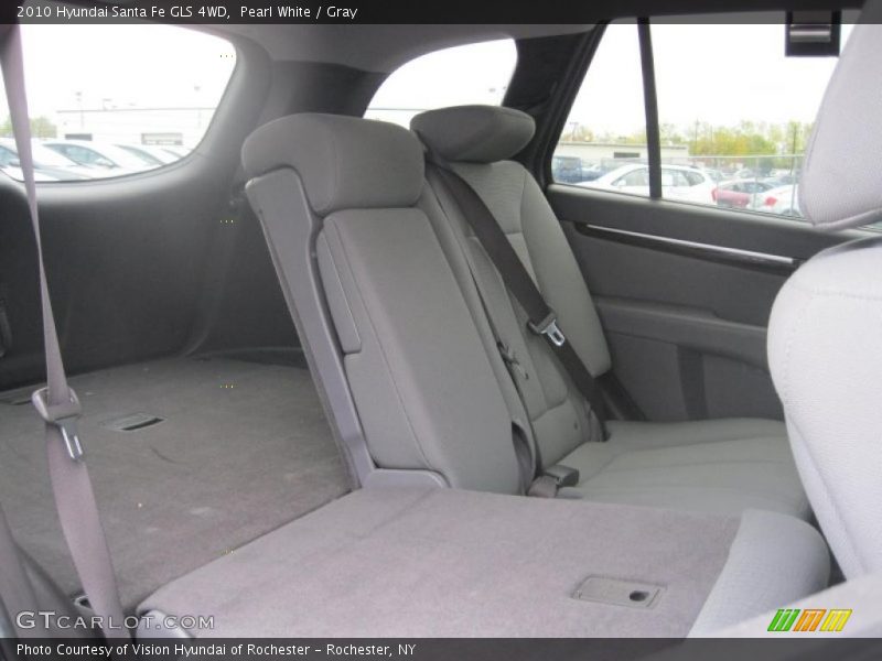 Pearl White / Gray 2010 Hyundai Santa Fe GLS 4WD