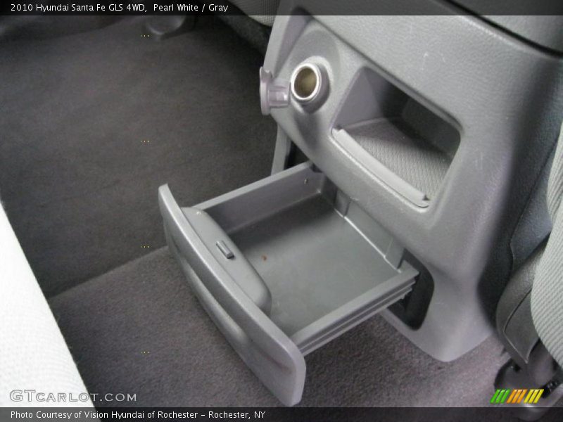 Pearl White / Gray 2010 Hyundai Santa Fe GLS 4WD