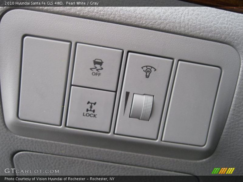 Pearl White / Gray 2010 Hyundai Santa Fe GLS 4WD