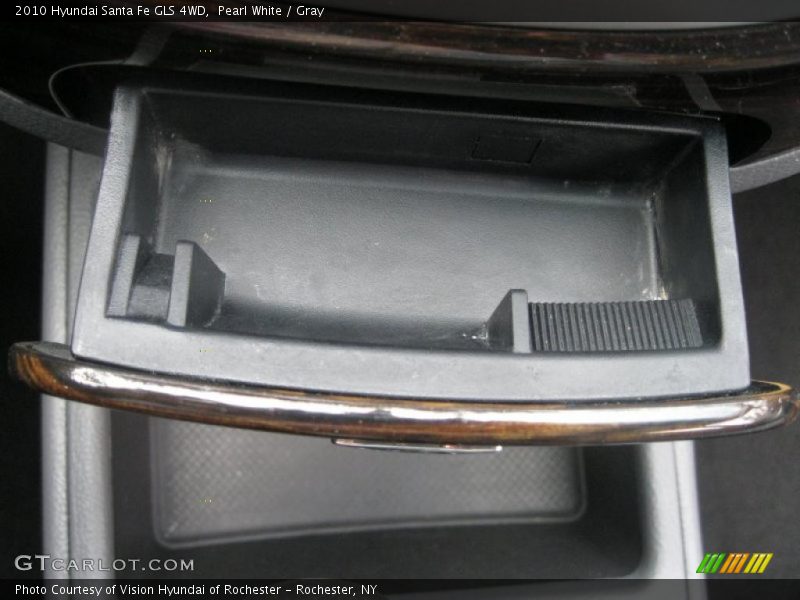 Pearl White / Gray 2010 Hyundai Santa Fe GLS 4WD