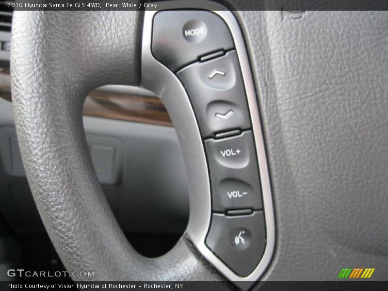 Pearl White / Gray 2010 Hyundai Santa Fe GLS 4WD