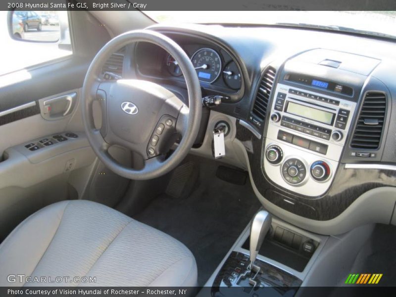 Bright Silver / Gray 2008 Hyundai Santa Fe GLS