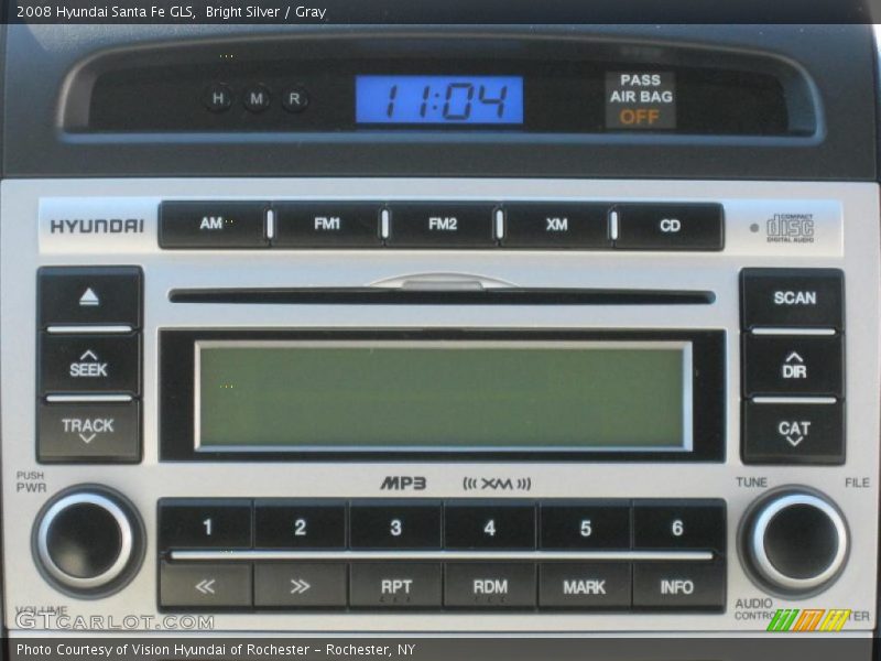 Bright Silver / Gray 2008 Hyundai Santa Fe GLS
