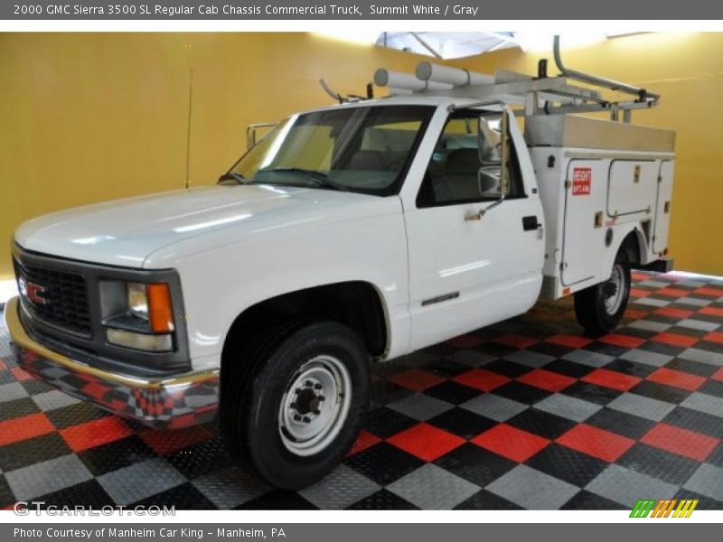 Summit White / Gray 2000 GMC Sierra 3500 SL Regular Cab Chassis Commercial Truck