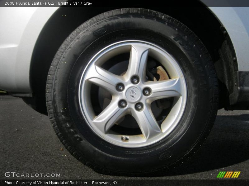 Bright Silver / Gray 2008 Hyundai Santa Fe GLS