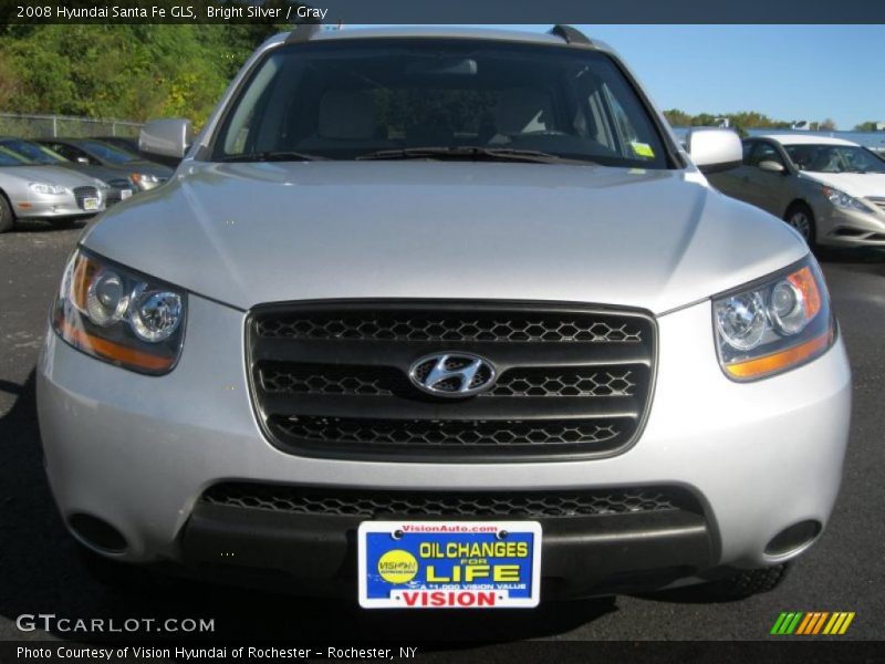 Bright Silver / Gray 2008 Hyundai Santa Fe GLS