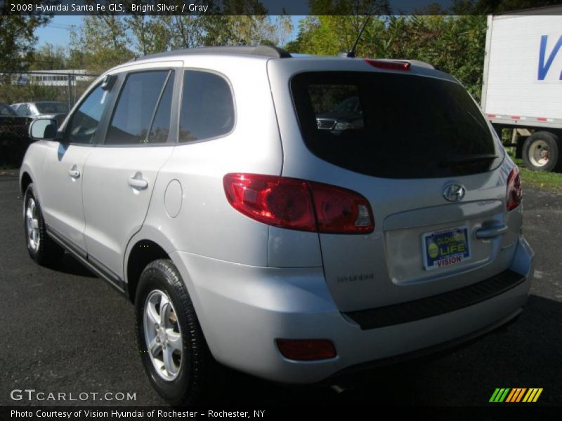 Bright Silver / Gray 2008 Hyundai Santa Fe GLS