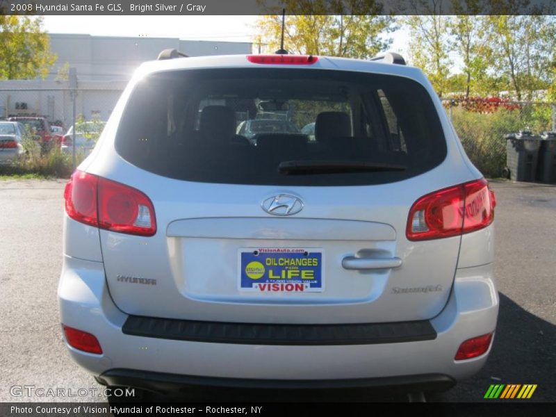 Bright Silver / Gray 2008 Hyundai Santa Fe GLS