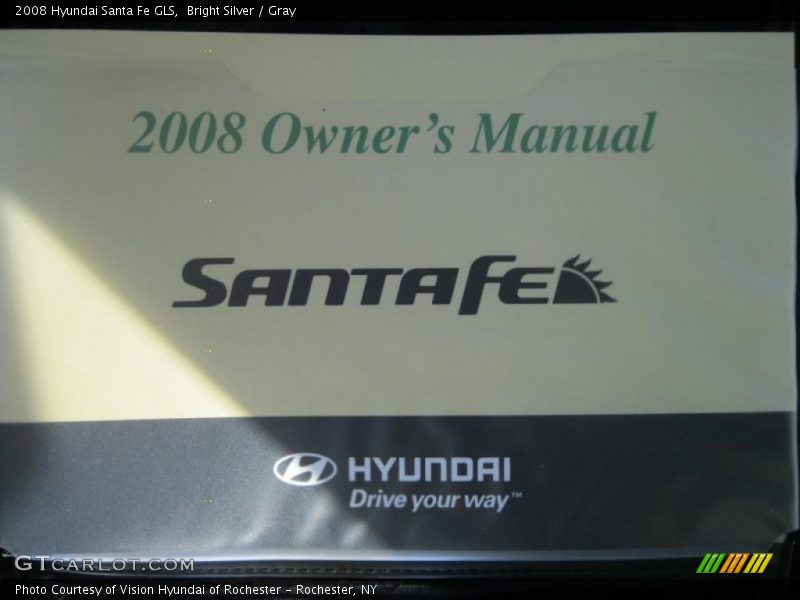 Bright Silver / Gray 2008 Hyundai Santa Fe GLS