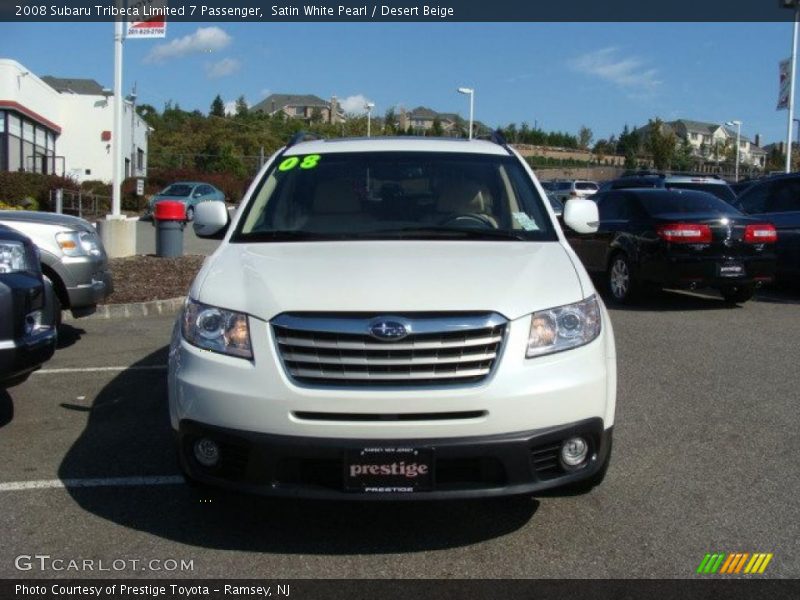 Satin White Pearl / Desert Beige 2008 Subaru Tribeca Limited 7 Passenger