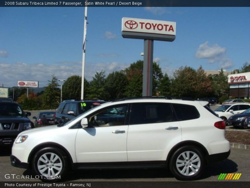 Satin White Pearl / Desert Beige 2008 Subaru Tribeca Limited 7 Passenger