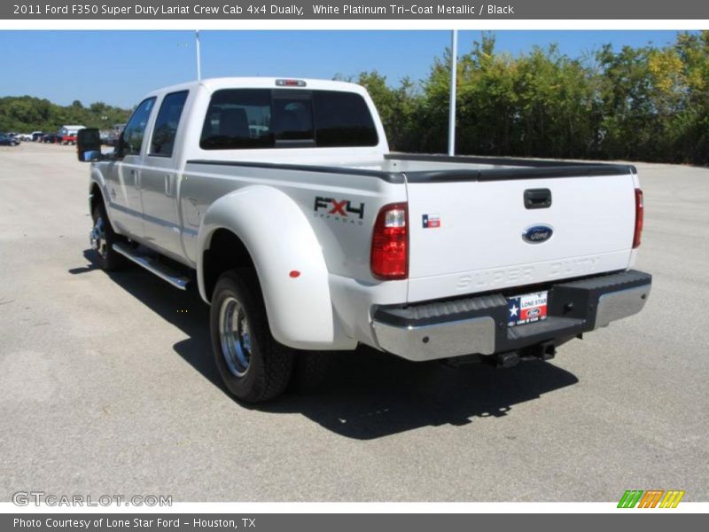 White Platinum Tri-Coat Metallic / Black 2011 Ford F350 Super Duty Lariat Crew Cab 4x4 Dually