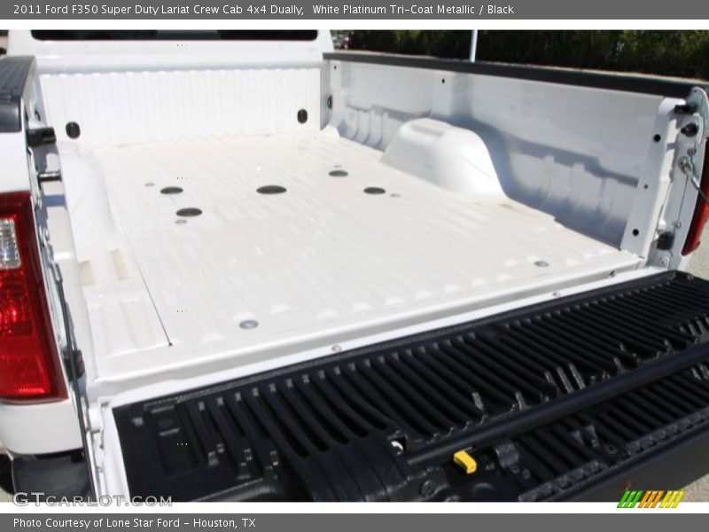 White Platinum Tri-Coat Metallic / Black 2011 Ford F350 Super Duty Lariat Crew Cab 4x4 Dually