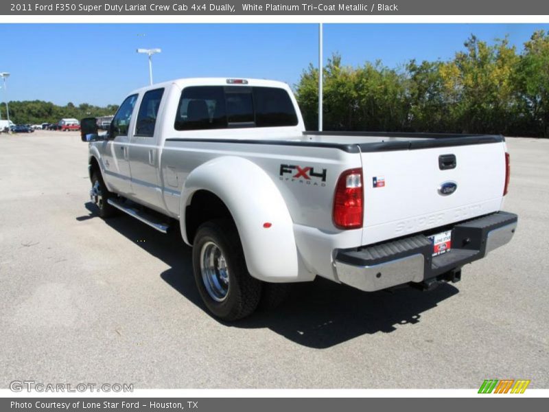 White Platinum Tri-Coat Metallic / Black 2011 Ford F350 Super Duty Lariat Crew Cab 4x4 Dually