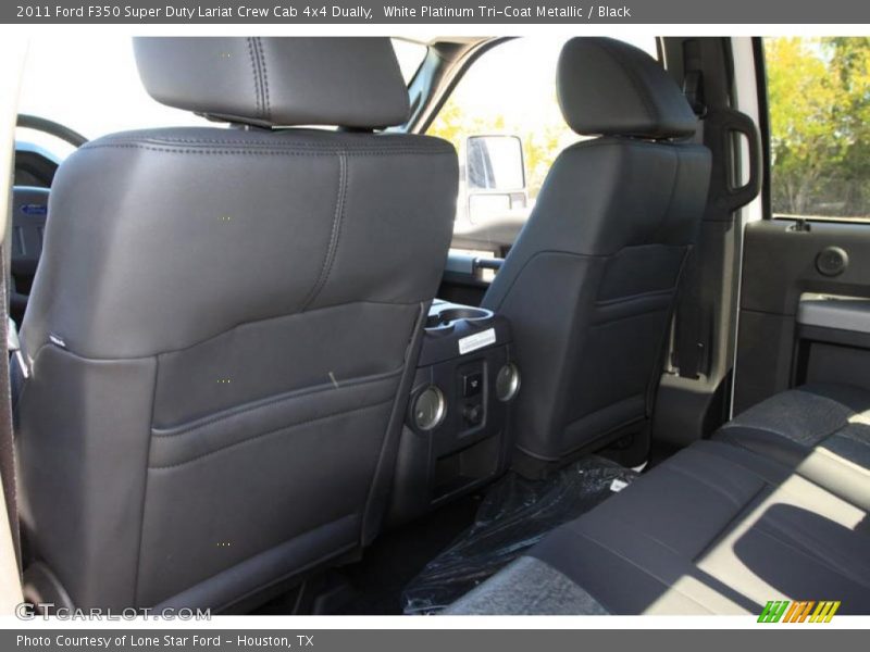White Platinum Tri-Coat Metallic / Black 2011 Ford F350 Super Duty Lariat Crew Cab 4x4 Dually