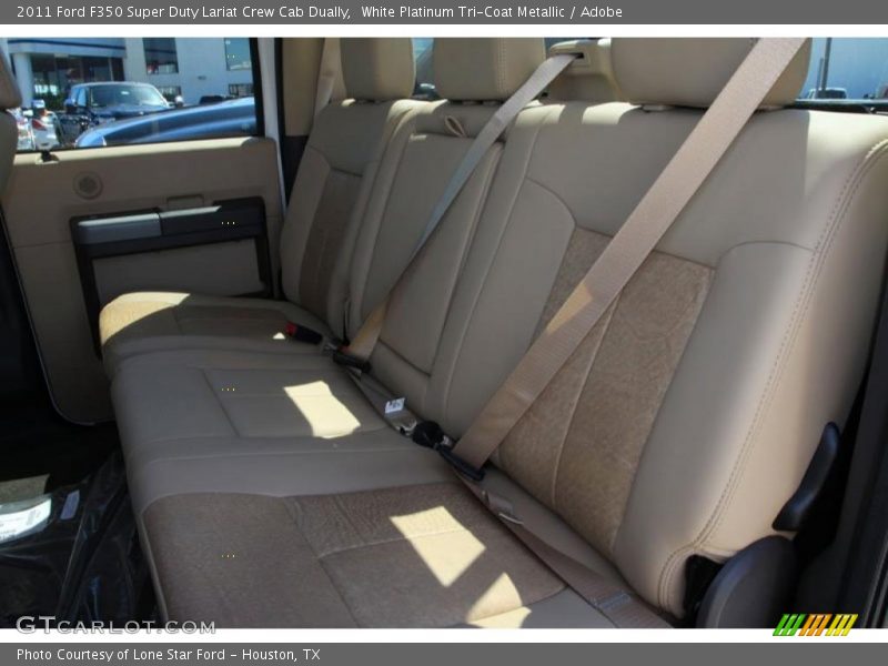 White Platinum Tri-Coat Metallic / Adobe 2011 Ford F350 Super Duty Lariat Crew Cab Dually