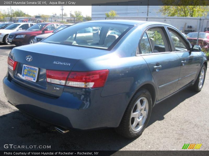 Aqua Blue / Gray 2007 Hyundai Sonata SE V6