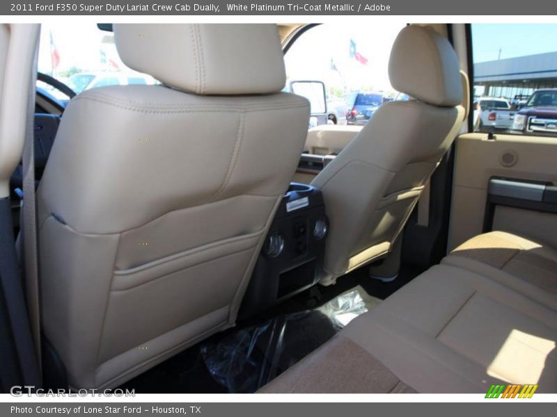 White Platinum Tri-Coat Metallic / Adobe 2011 Ford F350 Super Duty Lariat Crew Cab Dually