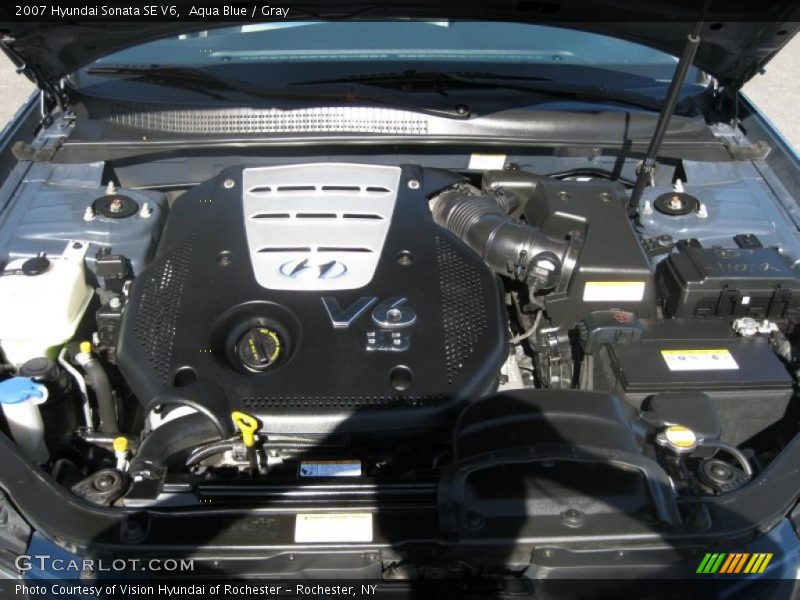 Aqua Blue / Gray 2007 Hyundai Sonata SE V6