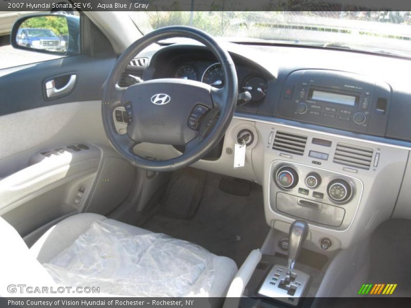 Aqua Blue / Gray 2007 Hyundai Sonata SE V6