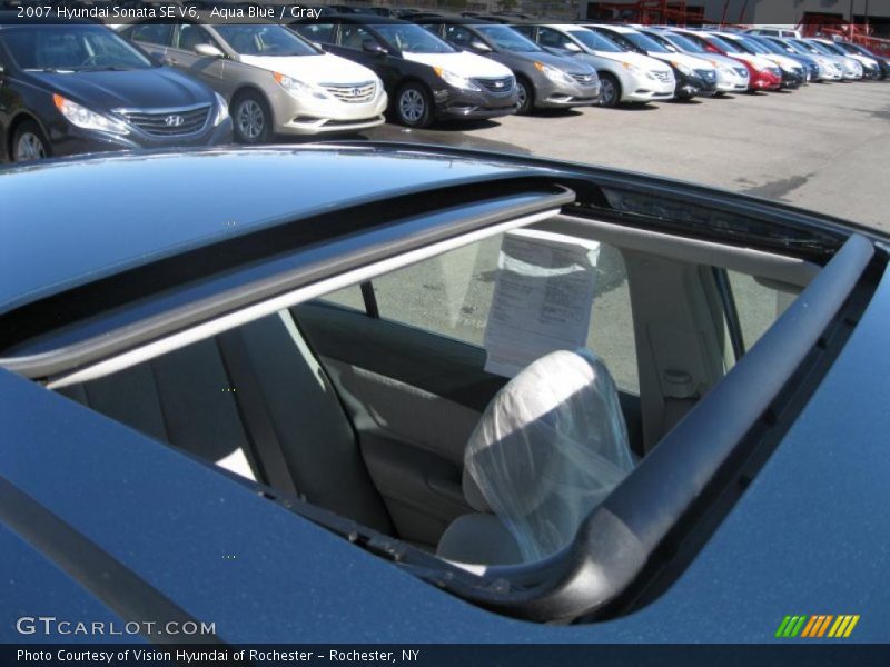 Aqua Blue / Gray 2007 Hyundai Sonata SE V6