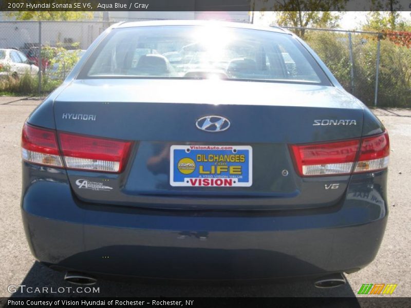 Aqua Blue / Gray 2007 Hyundai Sonata SE V6