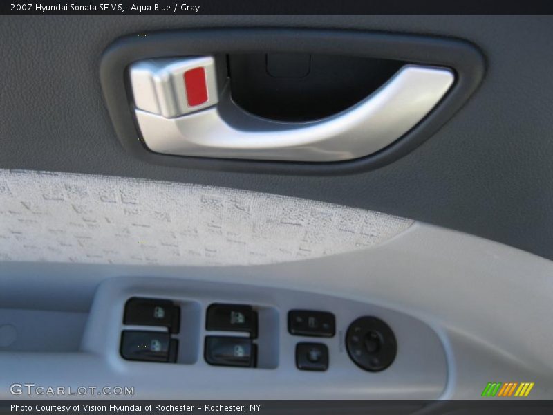 Aqua Blue / Gray 2007 Hyundai Sonata SE V6