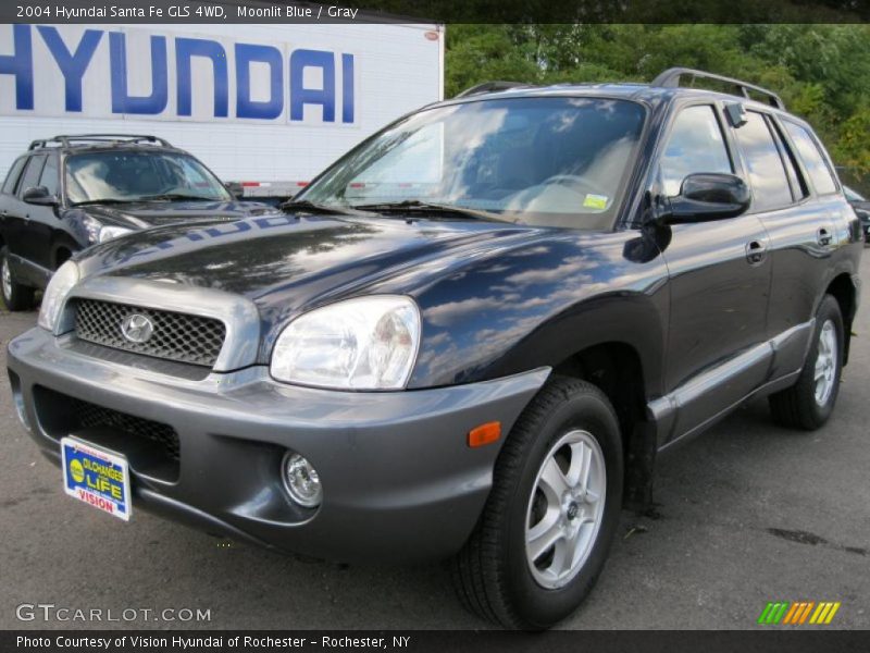 Moonlit Blue / Gray 2004 Hyundai Santa Fe GLS 4WD