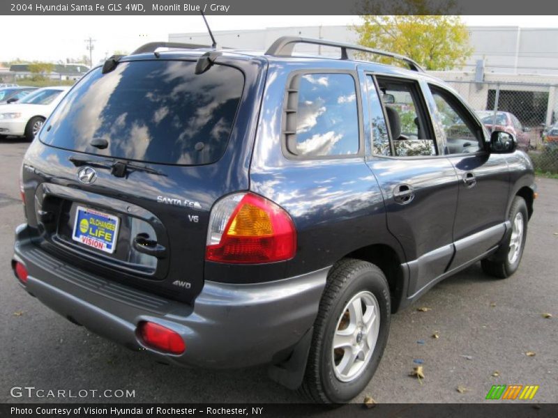 Moonlit Blue / Gray 2004 Hyundai Santa Fe GLS 4WD