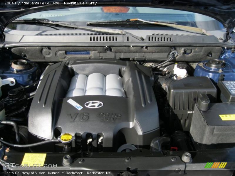 Moonlit Blue / Gray 2004 Hyundai Santa Fe GLS 4WD