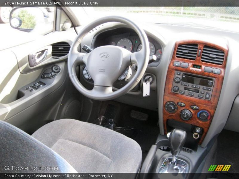 Moonlit Blue / Gray 2004 Hyundai Santa Fe GLS 4WD