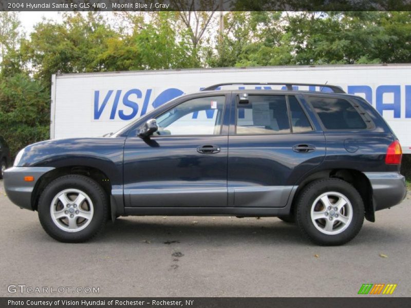 Moonlit Blue / Gray 2004 Hyundai Santa Fe GLS 4WD