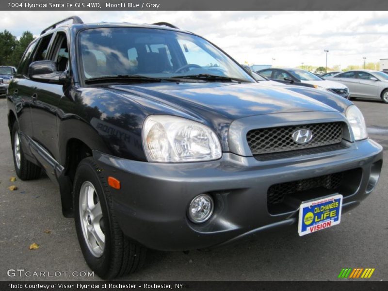 Moonlit Blue / Gray 2004 Hyundai Santa Fe GLS 4WD